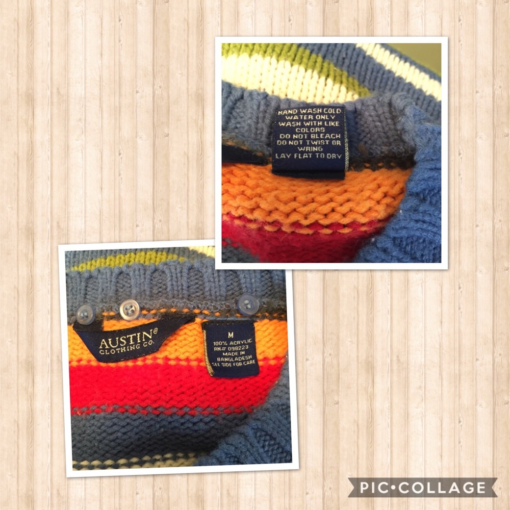 💥 Austin Clothing Co. Multi Stripe Sweater  M - Picture 5 of 5